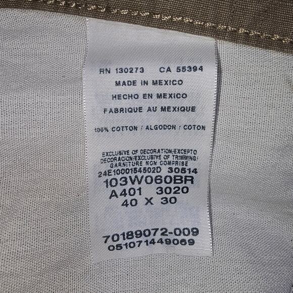 Mens Riggs Workwear Rugged Khaki Cargo Casual Work Jeans Pants 100% Cotton 40x30 - Picture 5 of 11